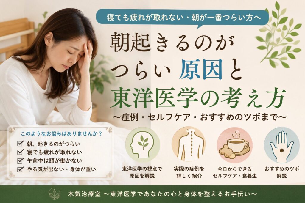 朝起きられないのは怠けではありません|自律神経と東洋医学から考える本当の原因のトップ画像